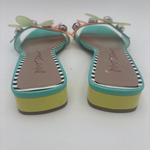 Betsey Johnson Flower Heels Perfect For Summer Size 7 - Picture 3 of 9